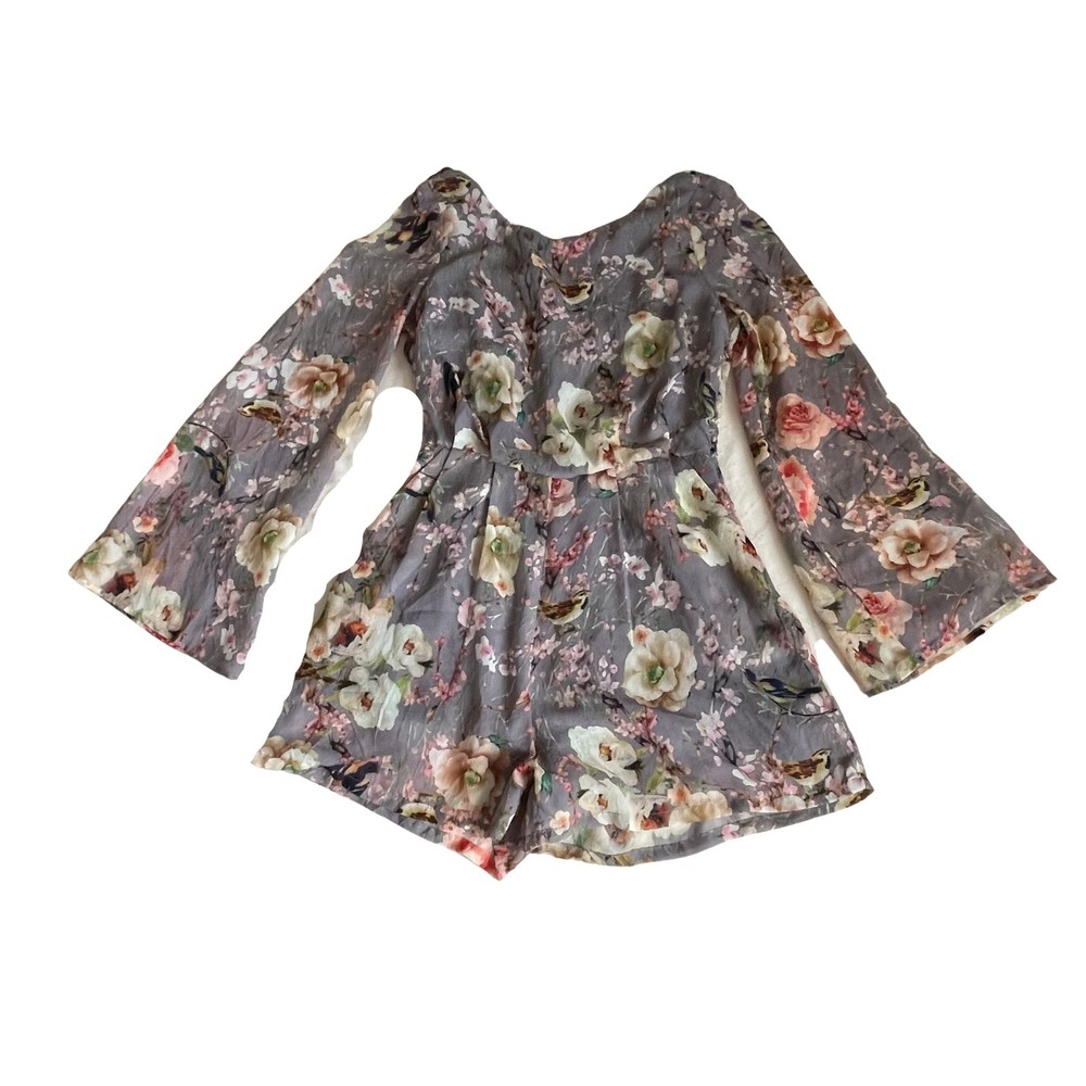 Dainty Hooligan Women's Bell Sleeve Floral Romper Size S